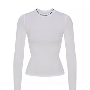 Dolce & Gabbana White Long Sleeve Tee